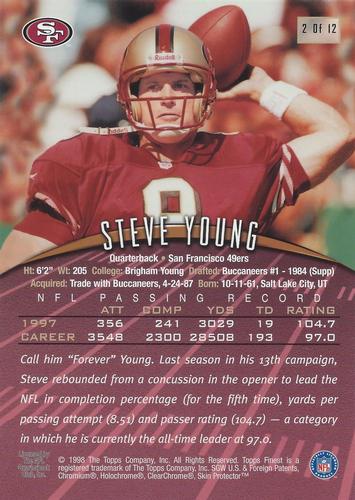 1998-99 Finest Pro Bowl Jumbos #2 Steve Young Back