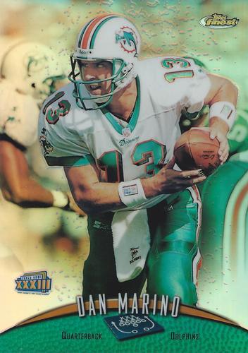 1998-99 Finest Super Bowl XXXIII Jumbos - Refractors #9 Dan Marino Front