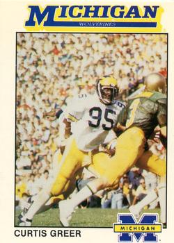 1989 Michigan Wolverines All-Time Team #11 Curtis Greer Front