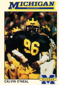 1989 Michigan Wolverines All-Time Team #13 Calvin O'Neal Front