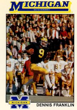 1989 Michigan Wolverines All-Time Team #16 Dennis Franklin Front
