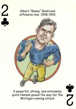 2006 Hero Decks Michigan Wolverines Football Heroes Playing Cards #2♣ Albert Benbrook Front