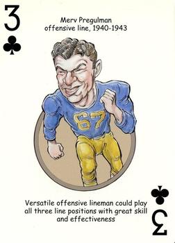2006 Hero Decks Michigan Wolverines Football Heroes Playing Cards #3♣ Marv Pregulman Front
