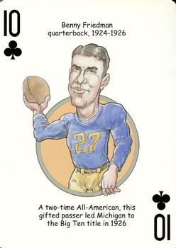 2006 Hero Decks Michigan Wolverines Football Heroes Playing Cards #10♣ Benny Friedman Front