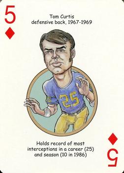 2006 Hero Decks Michigan Wolverines Football Heroes Playing Cards #5♦ Tom Curtis Front