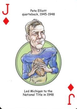 2006 Hero Decks Michigan Wolverines Football Heroes Playing Cards #J♦ Pete Elliott Front