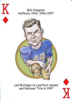 2006 Hero Decks Michigan Wolverines Football Heroes Playing Cards #K♦ Bob Chappuis Front
