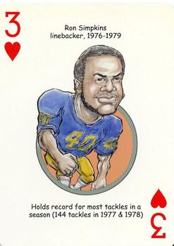 2006 Hero Decks Michigan Wolverines Football Heroes Playing Cards #3♥ Ron Simpkins Front