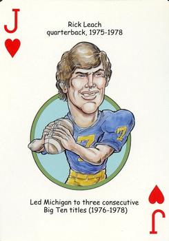 2006 Hero Decks Michigan Wolverines Football Heroes Playing Cards #J♥ Rick Leach Front