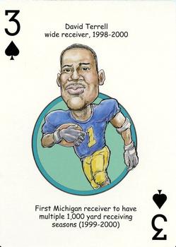 2006 Hero Decks Michigan Wolverines Football Heroes Playing Cards #3♠ David Terrell Front
