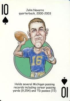 2006 Hero Decks Michigan Wolverines Football Heroes Playing Cards #10♠ John Navarre Front