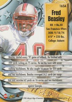 1998 Collector's Edge Supreme Season Review - Holofoil #165A Fred Beasley Back