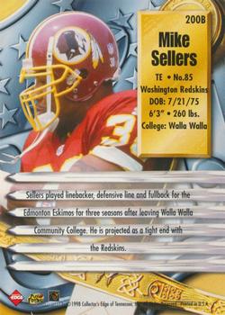 1998 Collector's Edge Supreme Season Review - Holofoil #200B Mike Sellers Back