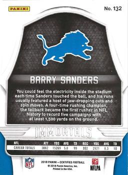 2018 Panini Certified - Mirror Red #132 Barry Sanders Back