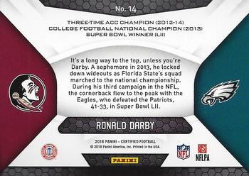 2018 Panini Certified - Certified Champions #14 Ronald Darby Back