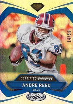 2018 Panini Certified - Certified Diamonds Mirror Blue #3 Andre Reed Front