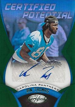 2018 Panini Certified - Certified Potential Mirror Green Signatures #CPS-IT Ian Thomas Front