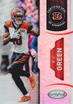 2018 Panini Certified - Certified Seal of Approval #29 A.J. Green Front