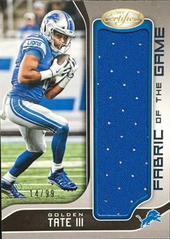 2018 Panini Certified - Fabric of the Game #FG-GT Golden Tate III Front