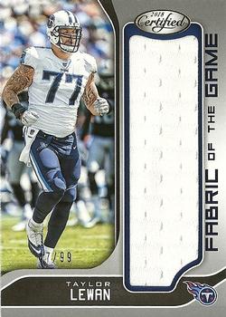 2018 Panini Certified - Fabric of the Game #FG-TE Taylor Lewan Front