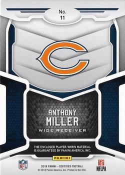 2018 Panini Certified - New Generation Jerseys Mirror #11 Anthony Miller Back