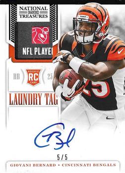 2013 Panini National Treasures - NT Rookie Laundry Tag Signatures NFL Players #12 Giovani Bernard Front
