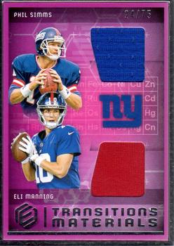 2018 Panini Elements - Transitions Materials #TM-20 Eli Manning / Phil Simms Front