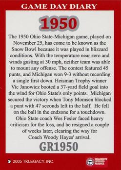 2004-09 TK Legacy Ohio State Buckeyes - Game Day Diary - The Rivalry Ohio State #GR1950 47th Meeting Back