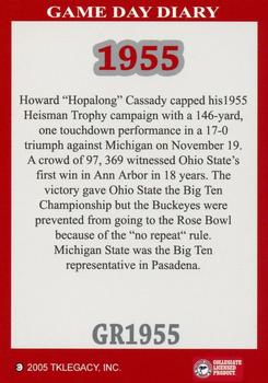 2004-09 TK Legacy Ohio State Buckeyes - Game Day Diary - The Rivalry Ohio State #GR1955 52nd Meeting Back