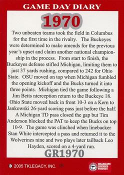 2004-09 TK Legacy Ohio State Buckeyes - Game Day Diary - The Rivalry Ohio State #GR1970 67th Meeting Back