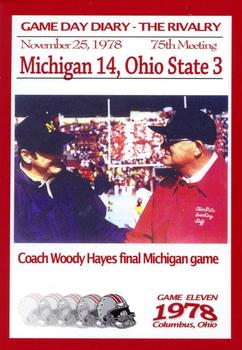2004-09 TK Legacy Ohio State Buckeyes - Game Day Diary - The Rivalry Ohio State #GR1978 75th Meeting Front