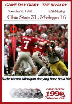 2004-09 TK Legacy Ohio State Buckeyes - Game Day Diary - The Rivalry Ohio State #GR1998 95th Meeting Front