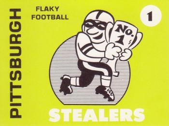 1975 Laughlin Flaky Football #1 Pittsburgh Stealers Front