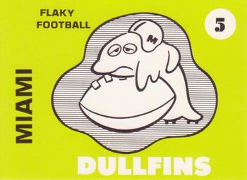 1975 Laughlin Flaky Football #5 Miami Dullfins Front