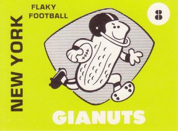 1975 Laughlin Flaky Football #8 New York Gianuts Front