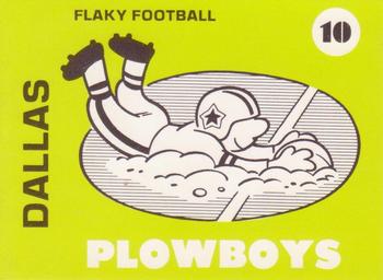 1975 Laughlin Flaky Football #10 Dallas Plowboys Front