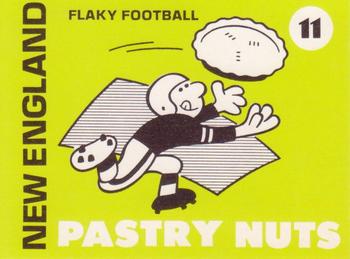 1975 Laughlin Flaky Football #11 New England Pastry Nuts Front