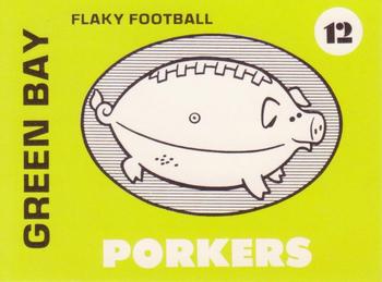 1975 Laughlin Flaky Football #12 Green Bay Porkers Front