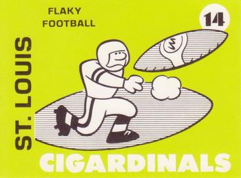 1975 Laughlin Flaky Football #14 St. Louis Cigardinals Front