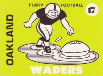 1975 Laughlin Flaky Football #17 Oakland Waders Front