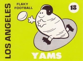1975 Laughlin Flaky Football #18 Los Angeles Yams Front