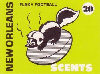 1975 Laughlin Flaky Football #20 New Orleans Scents Front