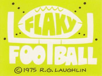 1975 Laughlin Flaky Football #NNO Header Card Front