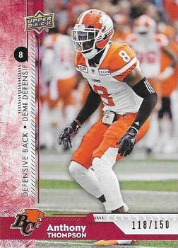 2018 Upper Deck CFL - Red #43 Anthony Thompson Front