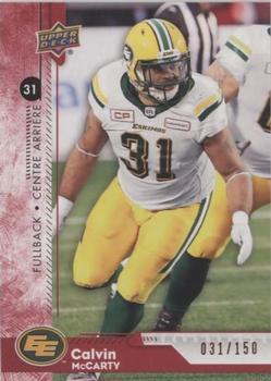 2018 Upper Deck CFL - Red #57 Calvin McCarty Front