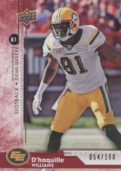 2018 Upper Deck CFL - Red #142 D'haquille Williams Front
