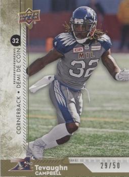 2018 Upper Deck CFL - Gold #133 Tevaughn Campbell Front