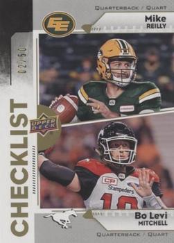 2018 Upper Deck CFL - Gold #200 Mike Reilly / Bo Levi Mitchell Front