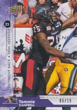 2018 Upper Deck CFL - Purple #15 Tommie Campbell Front
