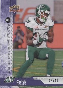 2018 Upper Deck CFL - Purple #99 Caleb Holley Front
